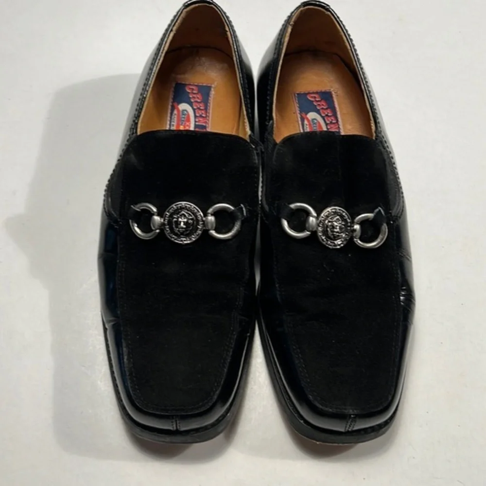 GREEN LIVE'S - Men suede and leather slips on Italian made dress shoe